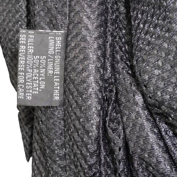 Vintage Leather Café Racer Jacket M–Orange Racing Stripe Moto Biker Heavyweight - Picture 11 of 12